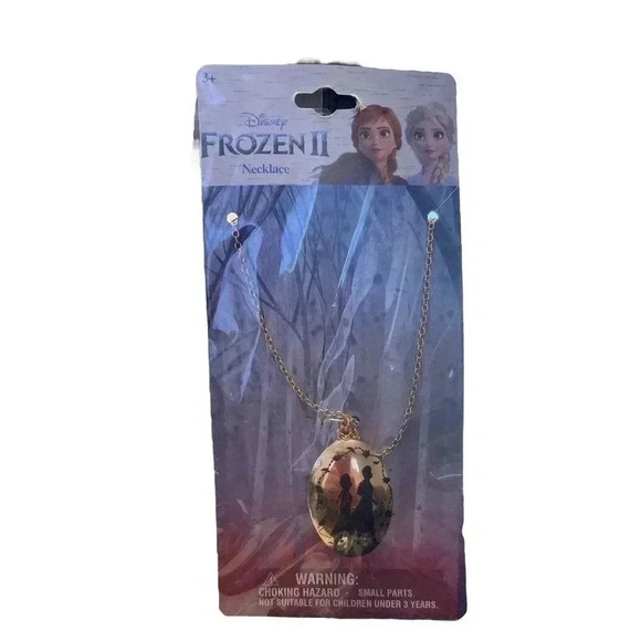 Disney Frozen II Necklace Elsa & Anna Gold Colored Locket Children 3+ - Picture 1 of 2